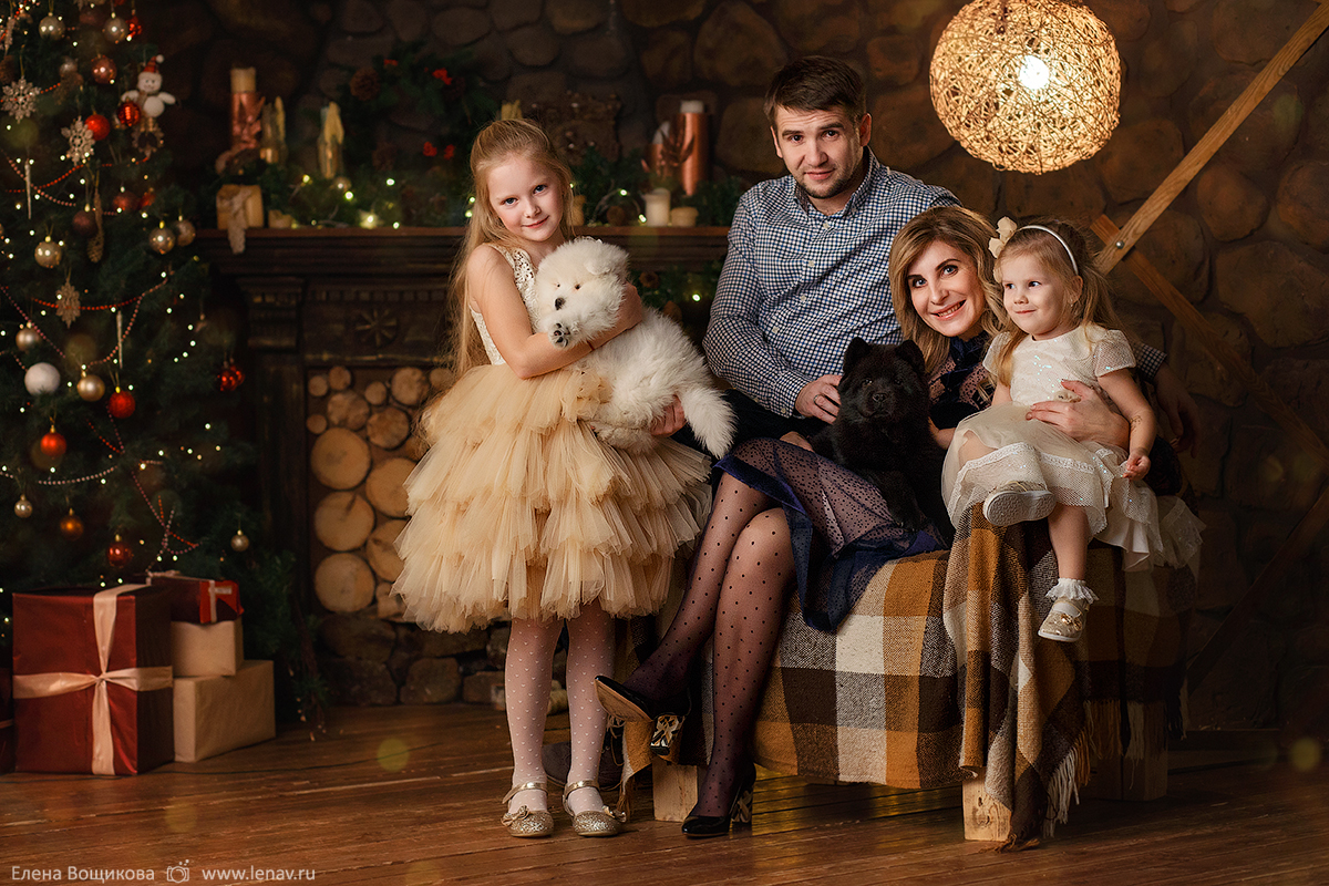семейная новогодняя фотосессия фотограф семейный в нижнем новгороде