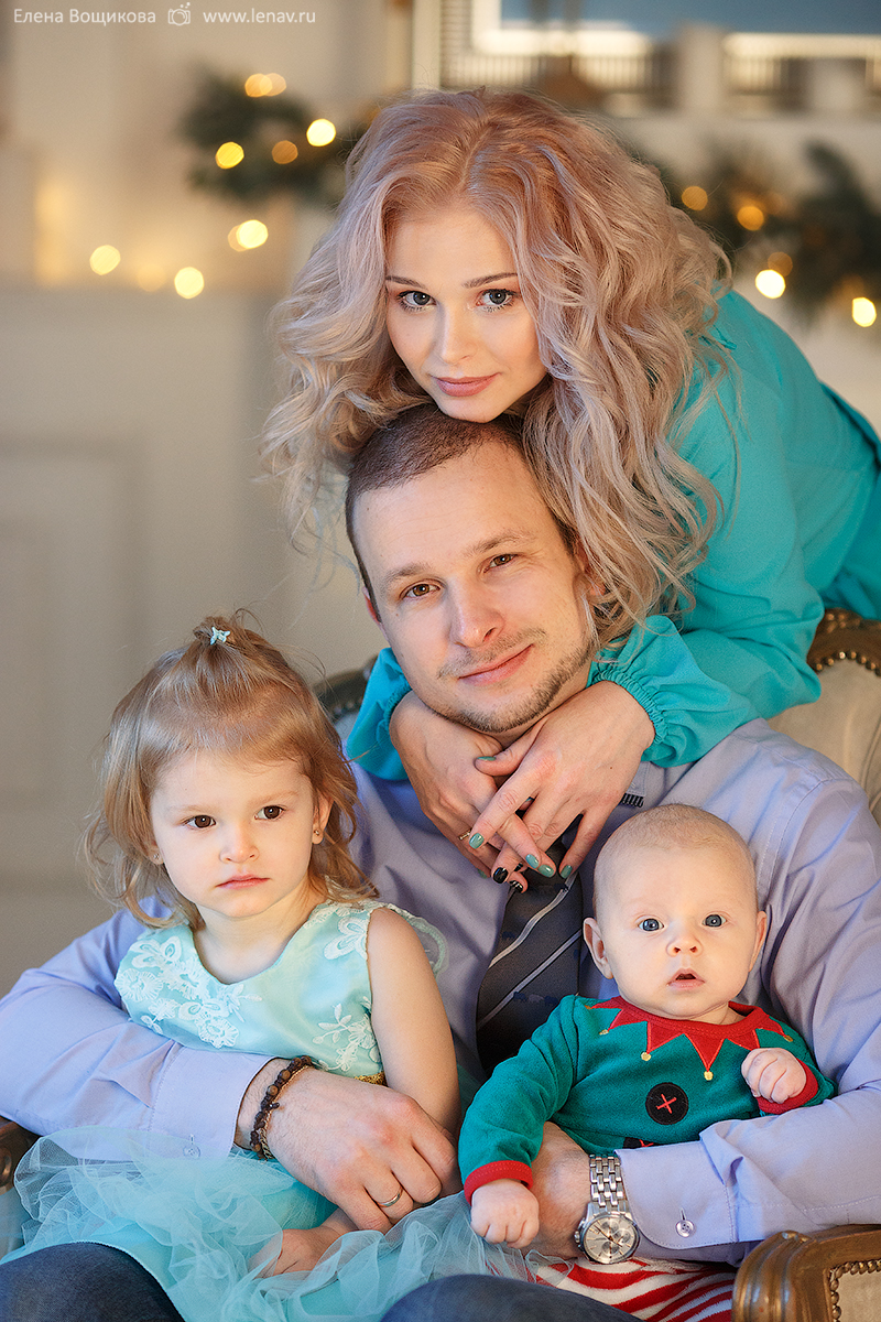 семейная фотосессия новогодняя в фотостудии нижний новгород